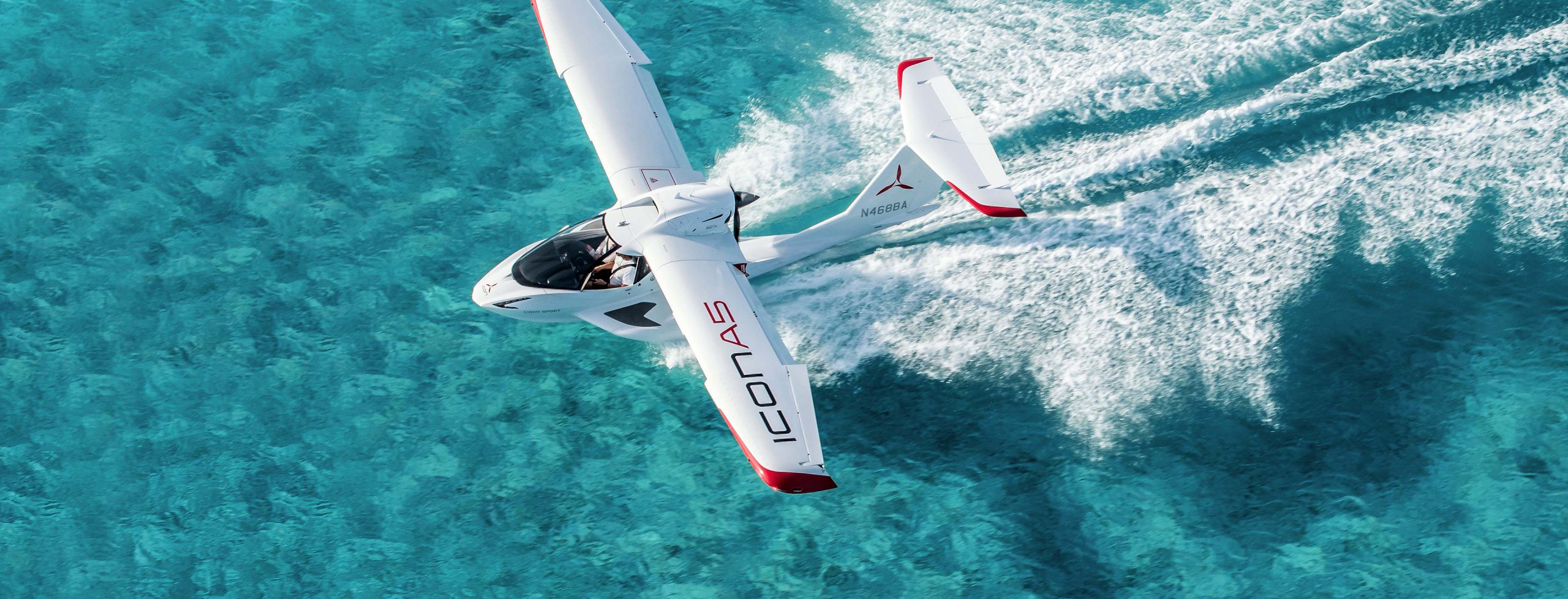 Plane landing on water